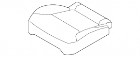 Right 2nd row seat cushion cover for Mazda CX-9 16-18 Signature, brown leather