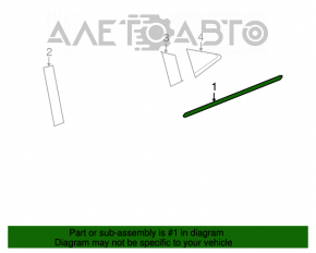 Molding door-glass center rear left Chrysler 200 11-14
