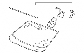 Windshield Volkswagen ID.4 21-23 for rain sensor and camera without heating