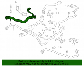 Cooling pipe right BMW X3 G01 20- 2.0T