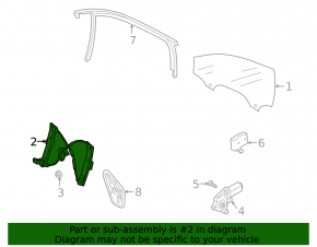 Front left window lifter with motor for VW Jetta 19-24