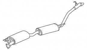 Exhaust line Acura MDX 14-15 pre-rest