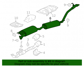 Exhaust line Acura MDX 14-15 pre-rest