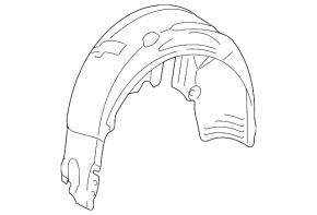 Mercedes W211 rear right fender liner