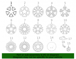 Wheel disk R17 Mercedes CLA 14-19 type 1