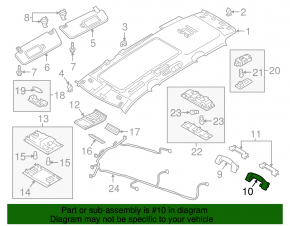 Ceiling handle rear left VW Atlas 18-24 gray