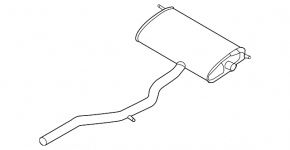 Exhaust pipe rear with barrel Volvo XC90 16-21 T5