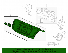 CD changer, radio, tape deck assembly for Honda Accord 13-17 with deflectors, scratched