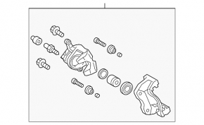 Rear left caliper assembly for Toyota Prius V 12-17