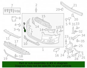 Plug towing hook front bumper Audi A6 C7 16-18 rest