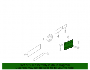 Platform for the number of the trunk door Audi Q7 4L 10-15