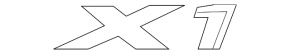 Emblem inscription "X1" trunk door BMW X1 F48 16-18