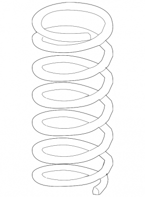 Rear left spring Honda Accord 13-17 stiffness 2 white brown