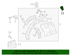 Toyota Venza 21-24 wing inner right upper foam seal