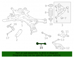 Rear left longitudinal arm Nissan Altima 19-24 awd