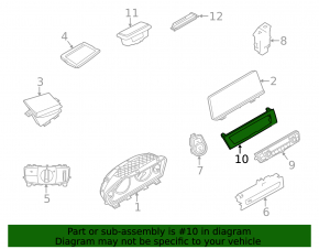 Frame trim for radio and climate control BMW 3 F30 12-18 prerest