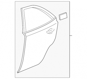 Lexus Hs250h 10-12 rear right door