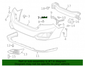 Rear bumper mount right inner Honda Clarity 18-21 usa