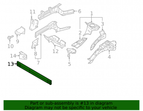 Nissan Leaf 18- Front Side Member Strut