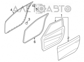 Door bare front left Hyundai Veloster 12-17