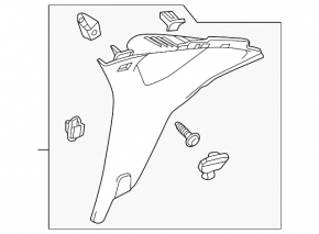 Rear window trim right Chevrolet Impala 14-20