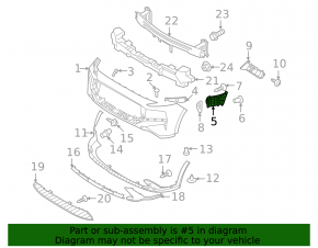 Left brake cooling duct for Hyundai Santa FE 21-23