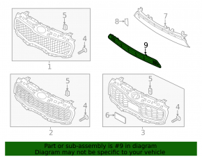 Lower grille of the front bumper Kia Sportage 20-22 FWD, for auto parking