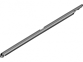 Molding door-glass central front left Ford Flex 09-19 black