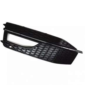 Left front bumper grille for Audi A4 B8 13-16 S-line, double chrome molding