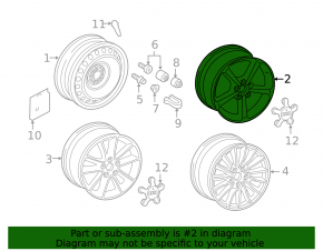 Wheel disk R17 x 7.5J Audi A3 8V 15-16 curb, for rent