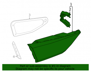 Inner light trunk lid left Audi A3 22-24