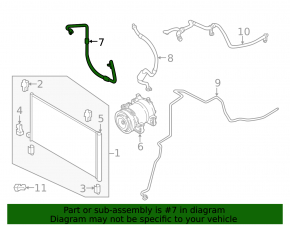 Nissan Rogue 14-20 air conditioner condenser-compressor hose