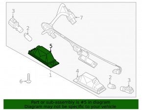 Left tailgate number plate light Kia Niro 23-