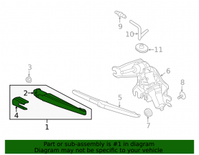 Rear wiper arm Kia Soul 14-19