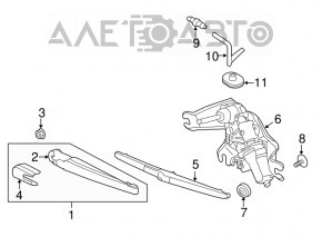 Rear wiper arm Kia Soul 14-19