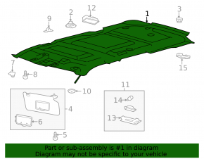 Ford Explorer 11-15 roof trim for sunroof black