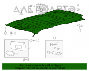 Ford Explorer 11-15 roof trim for sunroof black