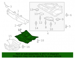 Engine protection metal Mazda CX-9 16- dented