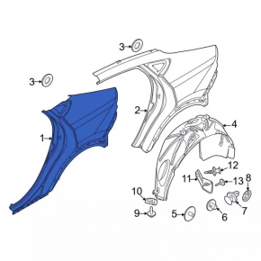 Quarter wing rear left Ford Mustang Mach-E 21-23
