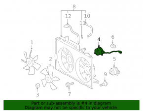 Right cooling fan motor for Toyota Prius 2009-2010