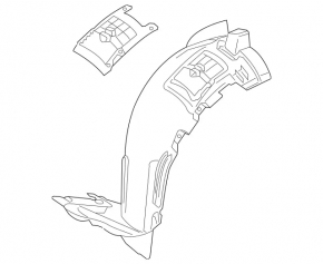 Front right fender liner for Mercedes GLS-class X166 13-19
