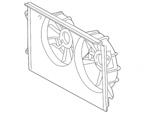 Lexus ES300 ES330 radiator shroud diffuser assembly