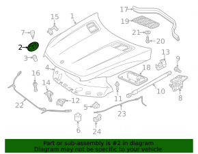 Mercedes W164 ML hood emblem