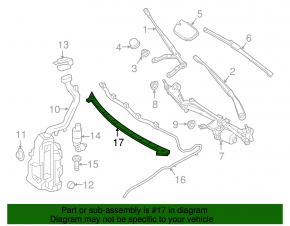 Washer Nozzle Cover Infiniti QX30 17-19