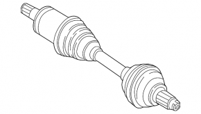 Front left axle drive BMW X5 F15 14-18 N55, plug-in AWD 698mm