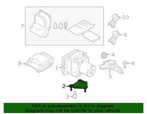 ABS bracket Audi A6 C7 12-15 pre-rest, upper