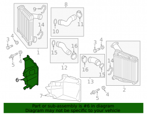 Right side radiator deflector Audi Q7 4L 10-15