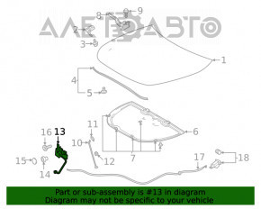 Toyota Highlander 20 Hood Lock - with Sensor