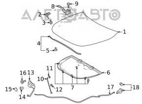 Toyota Highlander 20 Hood Lock - with Sensor