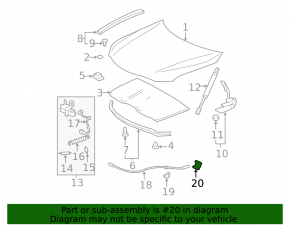 Toyota Camry V40 interior hood release handle, beige